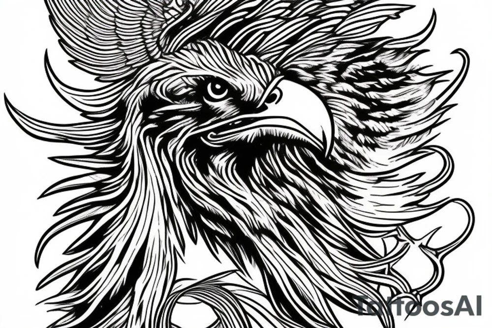 eagle holding liberty scale in its talons tattoo idea