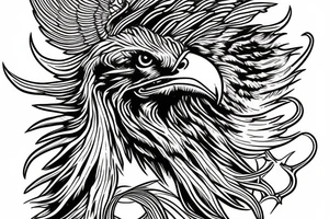 eagle holding liberty scale in its talons tattoo idea
