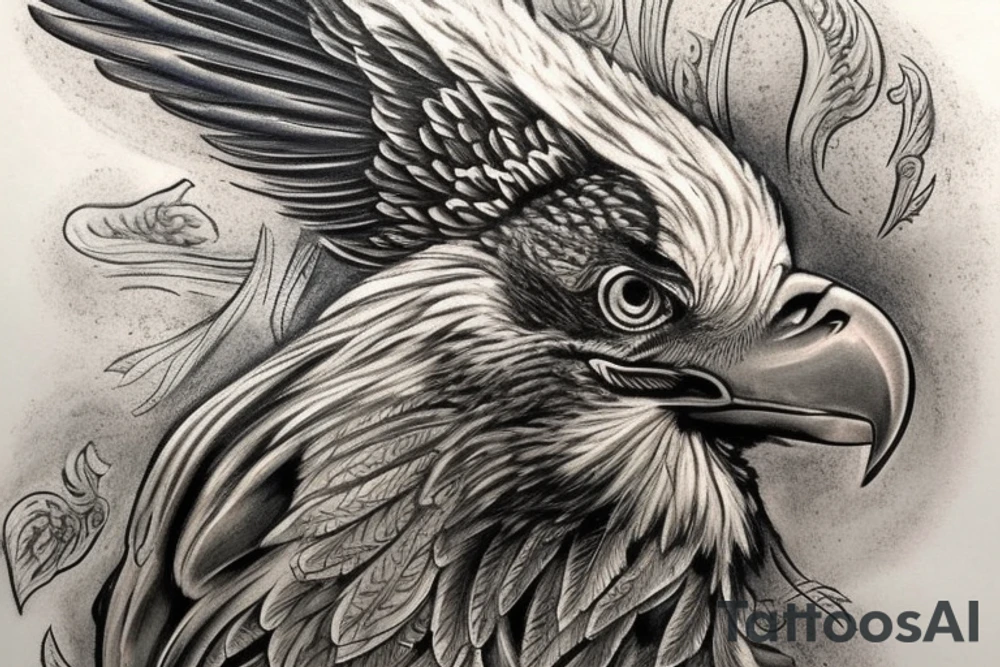 The focal point of the tattoo would be a majestic eagle, symbolizing strength, freedom, and power. The eagle would be depicted in a dynamic pose, with its wings outstretched, ready to take flight. The intricate details of the eagle's feathers would be skillfully rendered to give a sense of realism and texture.

In its formidable claws, the eagle would firmly grip the scales of Libra, representing balance, justice, and harmony. tattoo idea