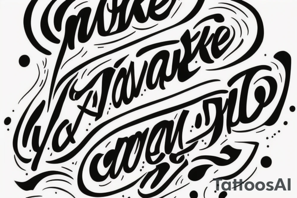 make a tattoo with the text cwazy tattoo idea