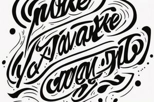 make a tattoo with the text cwazy tattoo idea