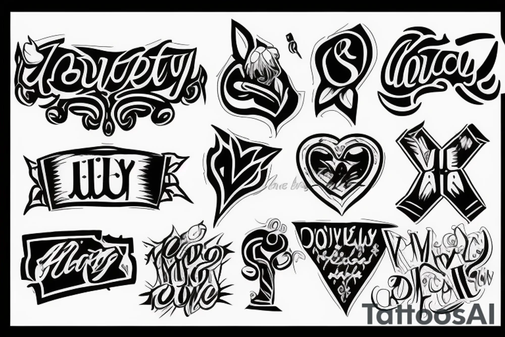 make a tattoo with the text cwazy tattoo idea