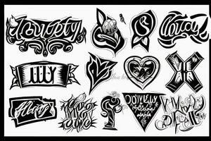 make a tattoo with the text cwazy tattoo idea
