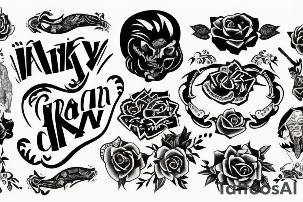 make a tattoo with the text cwazy tattoo idea