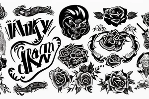 make a tattoo with the text cwazy tattoo idea