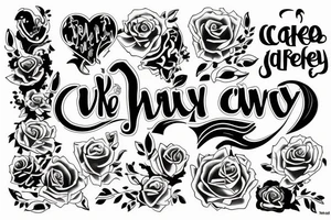 make a tattoo with the text cwazy tattoo idea