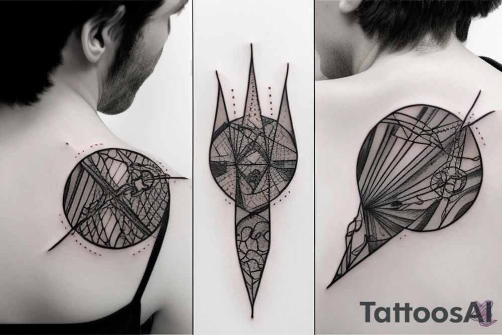 quantum two charged particles tattoo idea