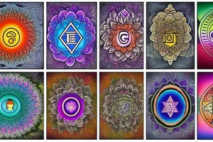 chakras colored tattoo idea