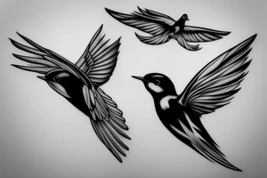 Swallow in flight tattoo idea