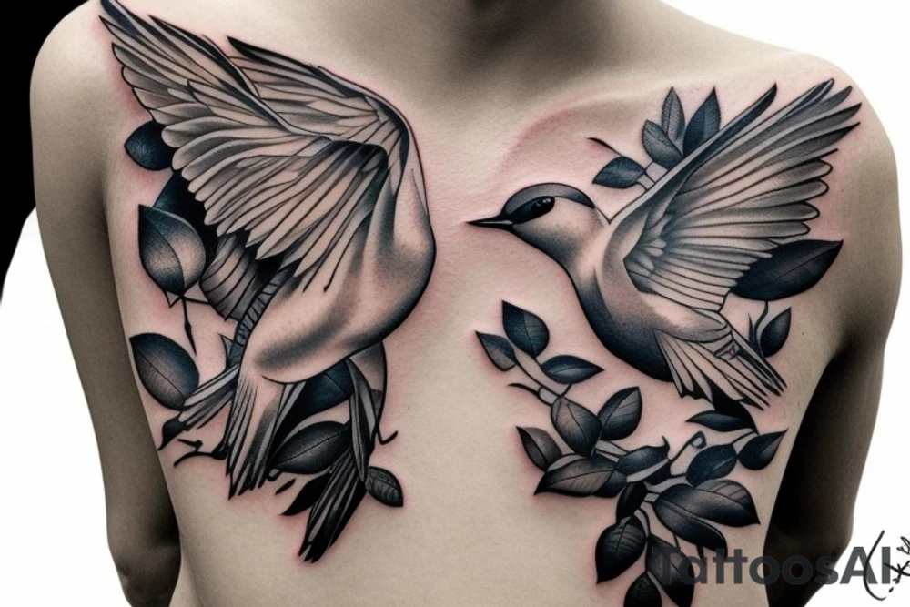 Swallow in flight tattoo idea