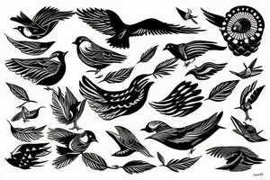 A bird depicting freedom from the control of others tattoo idea