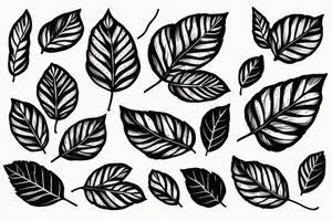2 branche with leaves tattoo idea