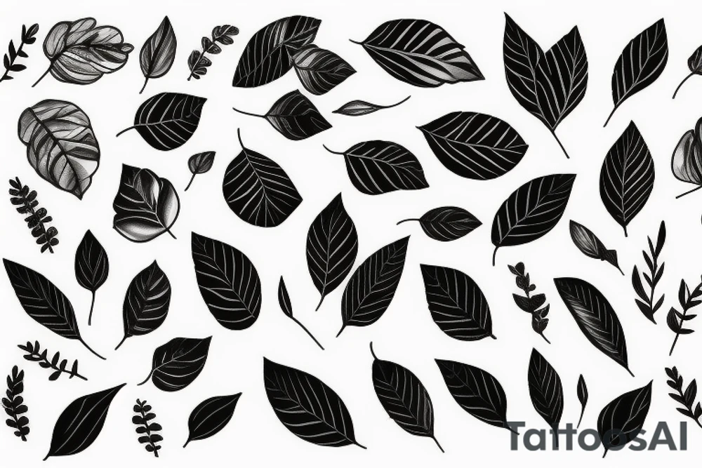 2 branche with leaves tattoo idea