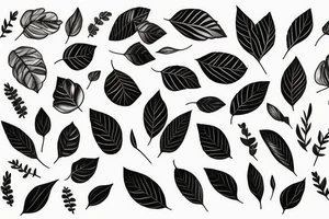 2 branche with leaves tattoo idea