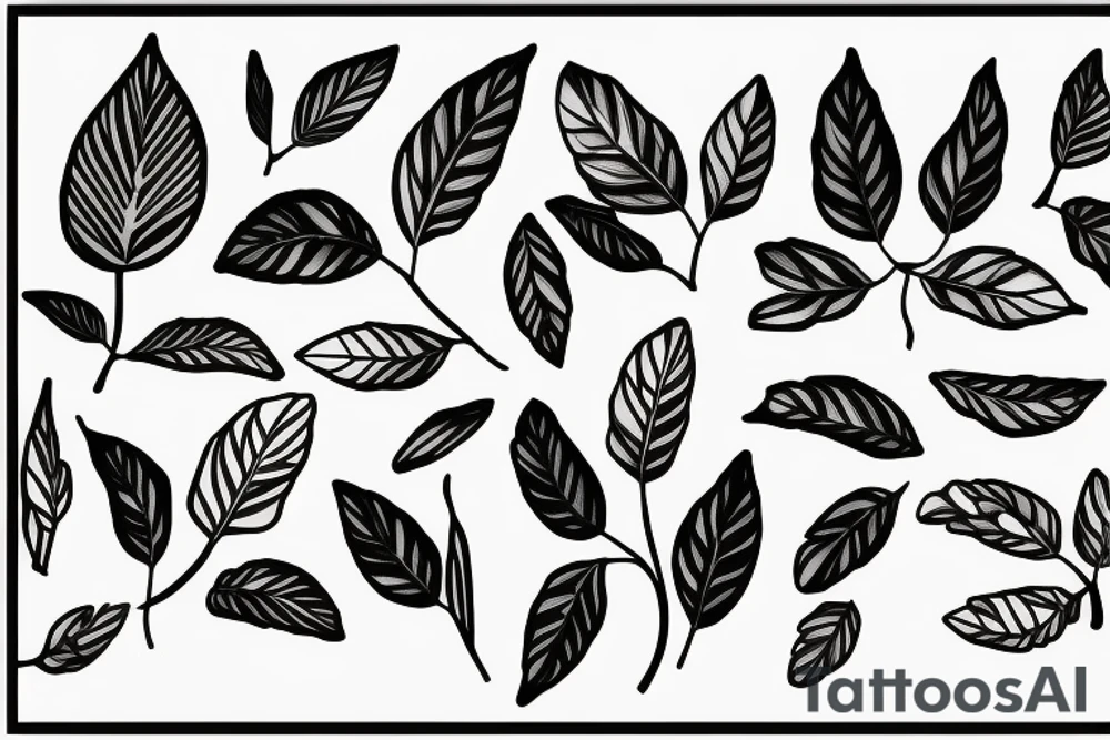 2 branchs with leaves tattoo idea