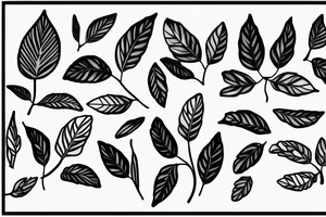 2 branchs with leaves tattoo idea
