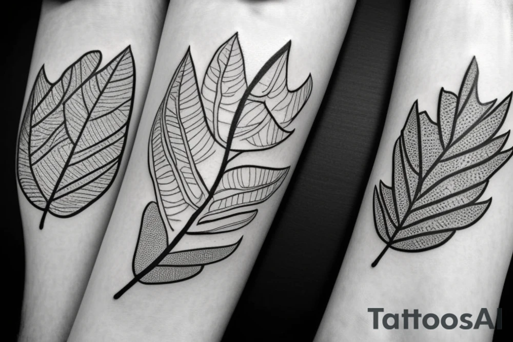 2 branchs with leaves tattoo idea
