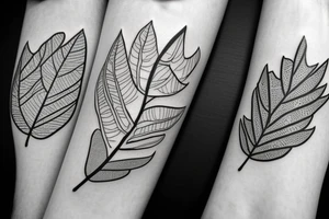 2 branchs with leaves tattoo idea