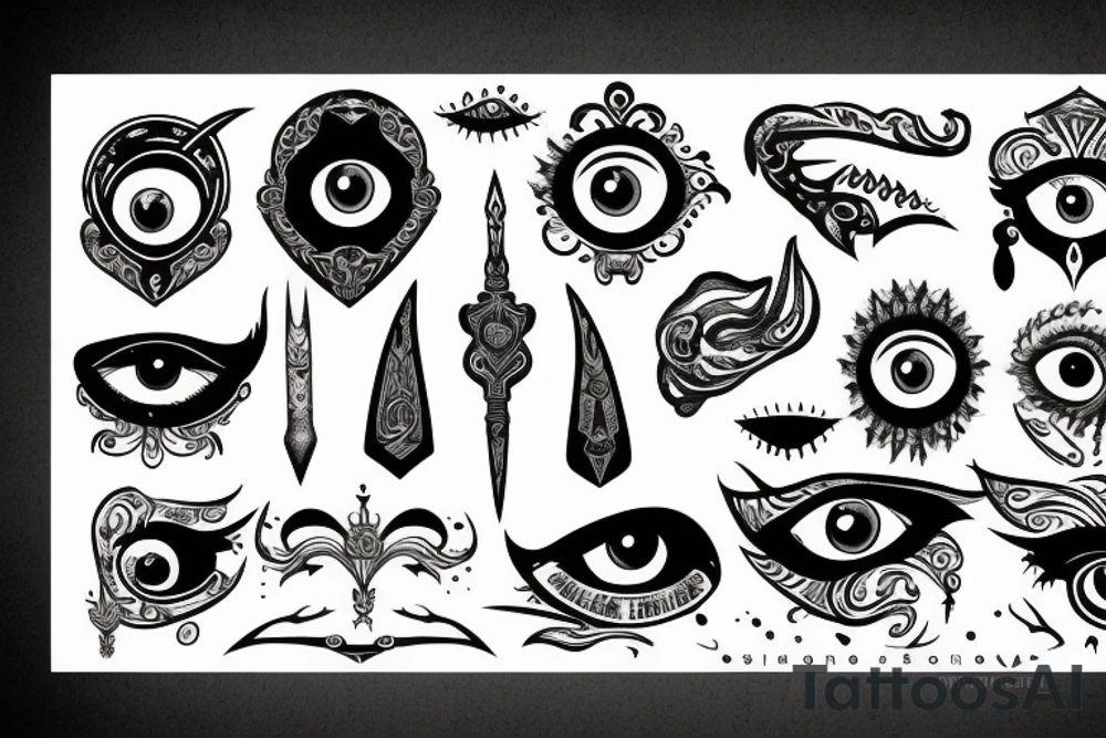 A dagger with an eye tattoo idea