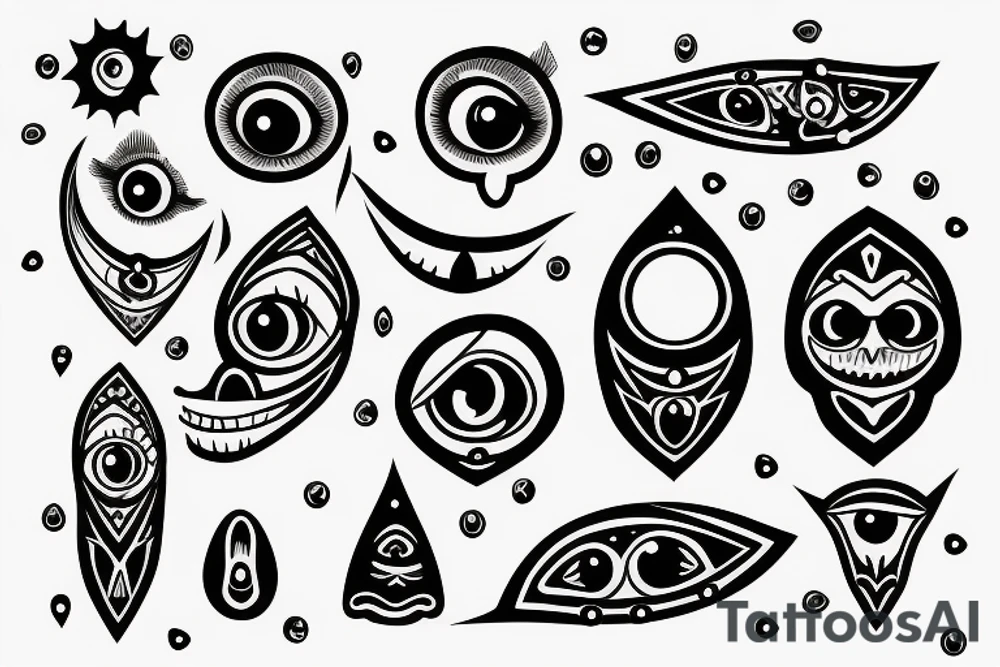 A dagger with an eye tattoo idea