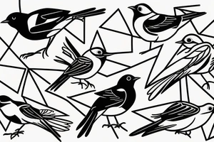 Action shot of a flying robin tattoo idea