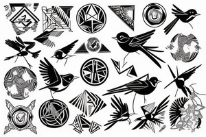 Action shot of a robin mid-flight tattoo idea