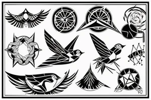 robin mid-flight tattoo idea