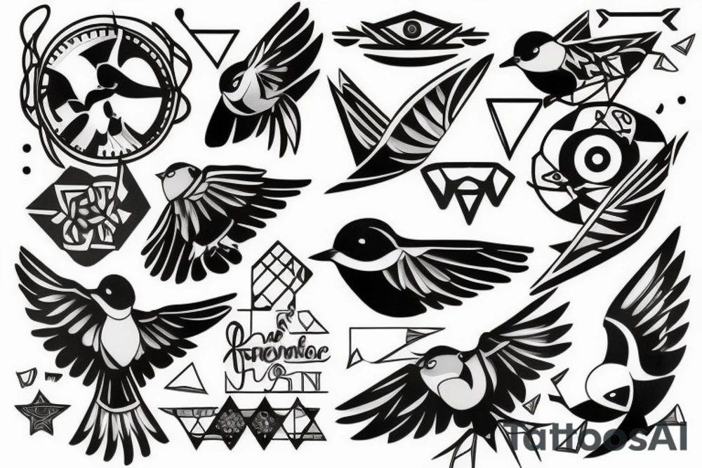 robin mid-flight tattoo idea