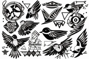 robin mid-flight tattoo idea