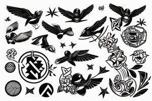 robin mid-flight tattoo idea