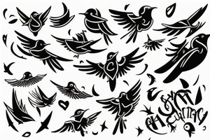 robin mid-flight tattoo idea