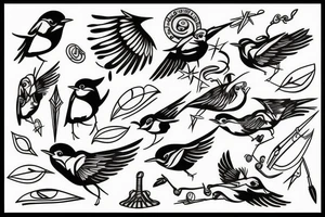 robin mid-flight tattoo idea