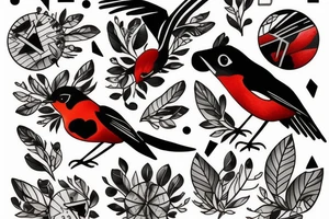 watercolour robin mid-flight tattoo idea