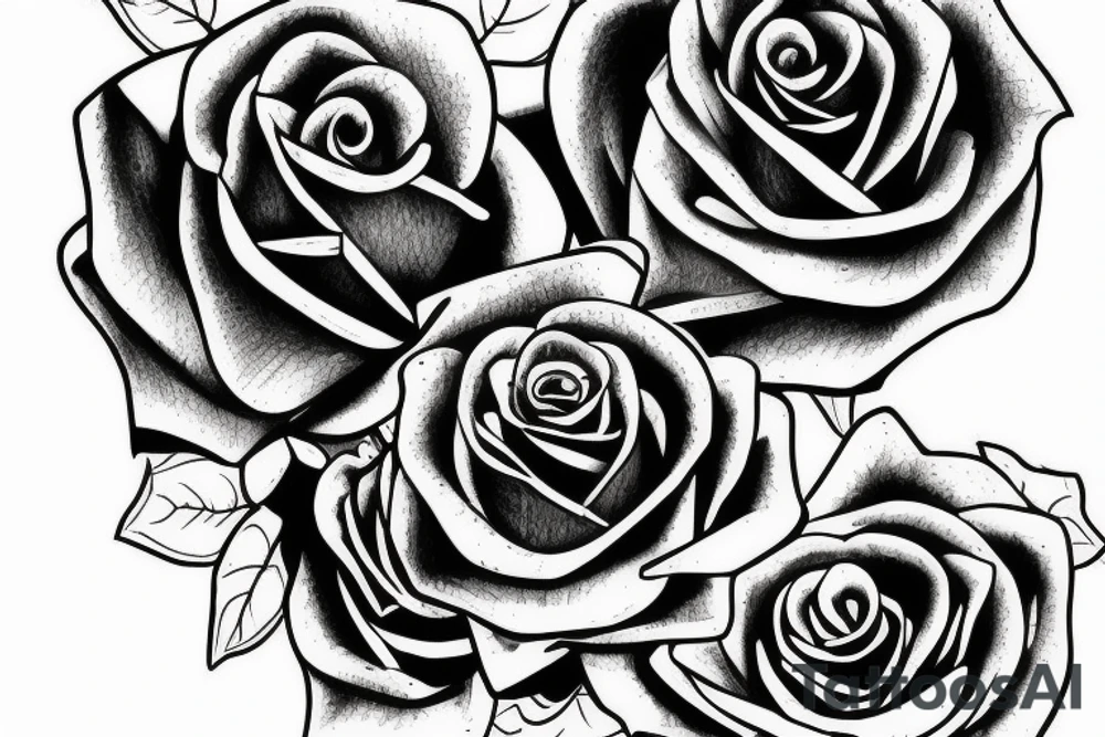 A rose with text 1983 tattoo idea