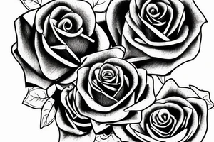 A rose with text 1983 tattoo idea