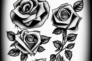 A rose with text 1983 tattoo idea
