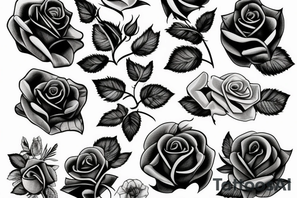A rose with the following text: 1983 tattoo idea