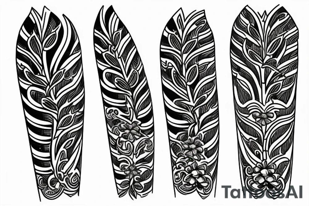 Laurel wreath half sleeve tattoo idea