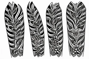 Laurel wreath half sleeve tattoo idea