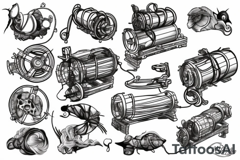 Wireline winch tattoo idea