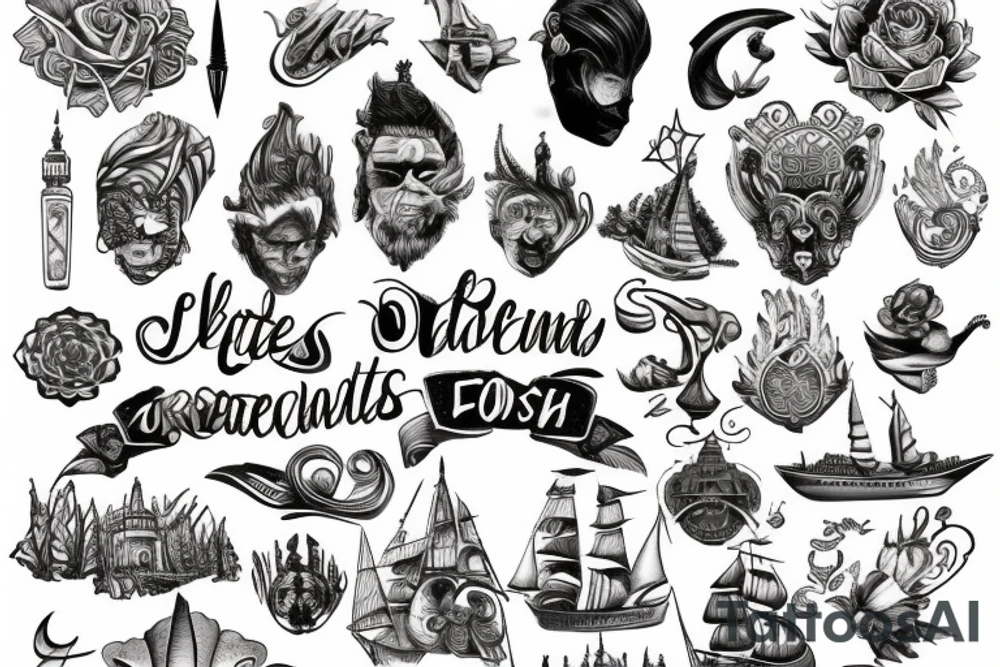 7 wonders of the world tattoo idea
