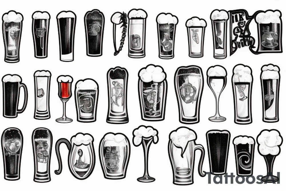 beer glass tattoo idea