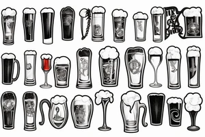 beer glass tattoo idea
