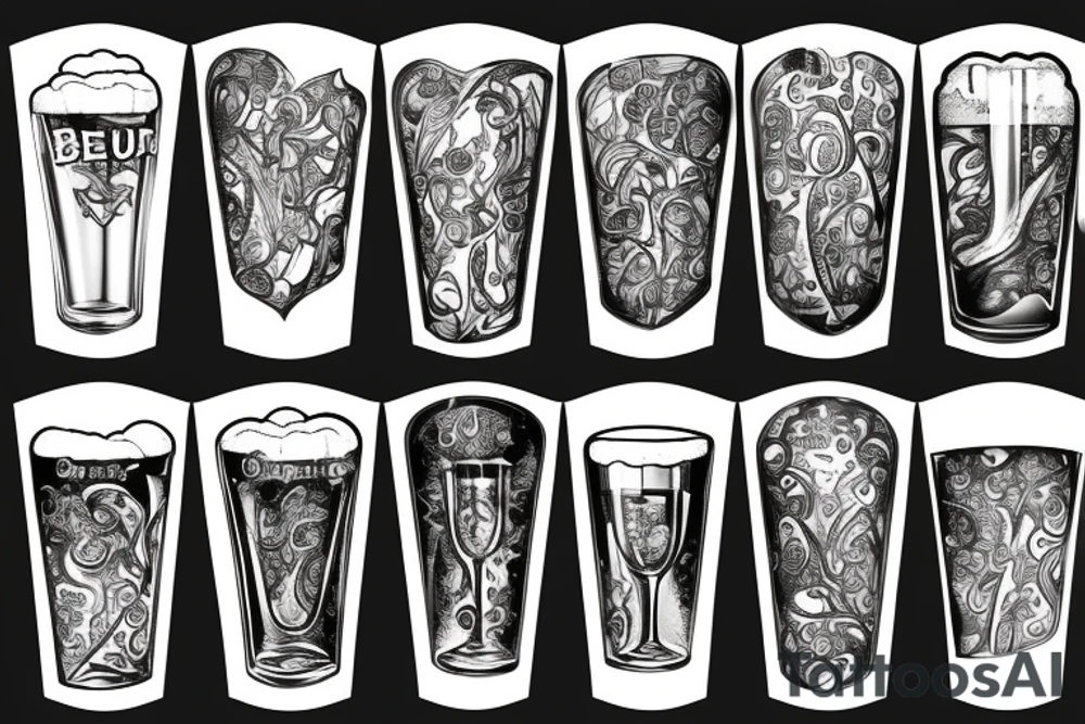 beer glass tattoo idea