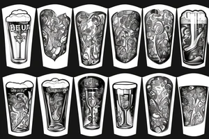 beer glass tattoo idea