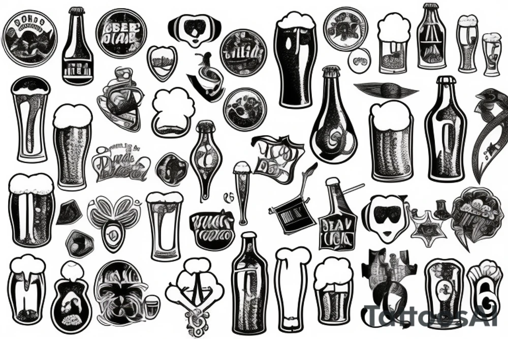 beer glass tattoo idea