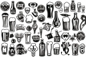 beer glass tattoo idea