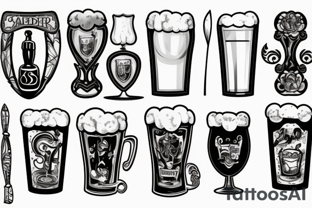 beer glass tattoo idea