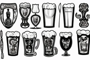 beer glass tattoo idea