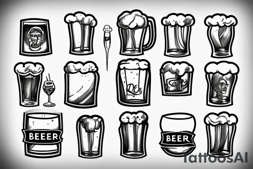 beer glass tattoo idea